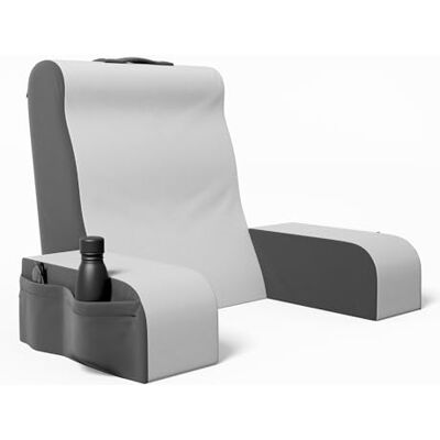 Kölbs Coussin de lecture en mousse solide confortable pour lit, assise TV, livre, jeux vidéo Soutien dorsal sur matelas ou canapé (gris/blanc, grand) Kölbs Coussin de lecture en mousse solide confortable pour lit, assise TV, livre, jeux vidéo Soutien dorsal sur matelas ou canapé (gris/blanc, grand)
