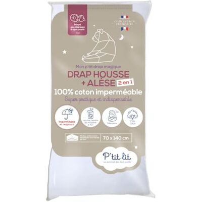 Drap housse magique blanc P'tit Lit - Literie Drap housse magique blanc P'tit Lit - Literie