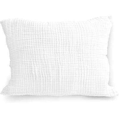 PinkZebra Housse de coussin en mousseline bio 50 x 80 cm Double gaze Pour enfants et adultes Certifié ÖkoTex Taie d'oreiller douce Certifié GOTS Blanc pur PinkZebra Housse de coussin en mousseline bio 50 x 80 cm Double gaze Pour enfants et adultes Certifié ÖkoTex Taie d'oreiller douce Certifié GOTS Blanc pur