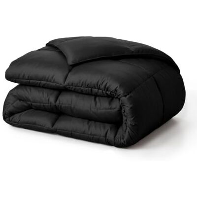 Superior Couette alternative en duvet toutes saisons – Poids de remplissage moyen, parfaite pour l'hiver et l'été – Literie pour lit, lit simple/simple XL, noir Superior Couette alternative en duvet toutes saisons – Poids de remplissage moyen, parfaite pour l'hiver et l'été – Literie pour lit, lit simple/simple XL, noir