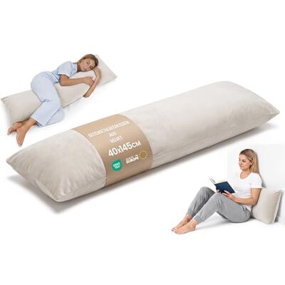 Totsy Baby Coussin de grossesse pour dormir 145 cm – traversin plat ou oreiller de corps Coussins maternité et d’allaitement idéal pour femme enceinte oreillers long et confortable Oeko-Tex Totsy Baby Coussin de grossesse pour dormir 145 cm – traversin plat ou oreiller de corps Coussins maternité et d’allaitement idéal pour femme enceinte oreillers long et confortable Oeko-Tex