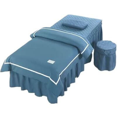 HEUchuan Parure de lit pour salons de beauté Lot de 4 couvre-lits pour lit, couettes, taies d'oreiller et housses de couette pour massage spa, doux pour la peau (bleu, 190 x 70) HEUchuan Parure de lit pour salons de beauté Lot de 4 couvre-lits pour lit, couettes, taies d'oreiller et housses de couette pour massage spa, doux pour la peau (bleu, 190 x 70)