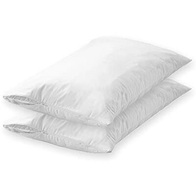 Giovanni Dolcinotti Bed Collection Basic Lot de 2 taies d'oreiller avec fermeture éclair 40 x 60 cm – Anti-acariens et respirants, taies d'oreillers pour lit double, canapé – 100 % coton et fabriqué Giovanni Dolcinotti Bed Collection Basic Lot de 2 taies d'oreiller avec fermeture éclair 40 x 60 cm – Anti-acariens et respirants, taies d'oreillers pour lit double, canapé – 100 % coton et fabriqué