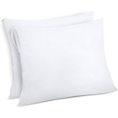 Utopia Bedding Protège Oreiller 55x55 cm (Lot de 2) Imperméable avec Fermeture Éclair, Housse Oreiller, Certifié Oeko-TEX Taie Oreiller Utopia Bedding Protège Oreiller 55x55 cm (Lot de 2) Imperméable avec Fermeture Éclair, Housse Oreiller, Certifié Oeko-TEX Taie Oreiller
