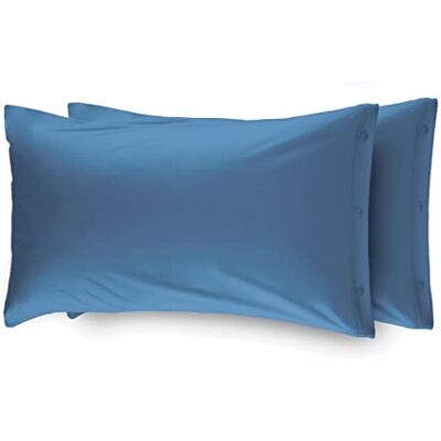 BIANCHERIAWEB Web Parure de lit en flanelle souple avec boutons latéraux 52 x 82 cm de couleur unie BIANCHERIAWEB Web Parure de lit en flanelle souple avec boutons latéraux 52 x 82 cm de couleur unie