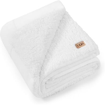 UGG Nita 35989 Nita Couverture polaire épaisse et douce réversible en duvet Minky Couture alternative lavable en machine pour canapé et lit, 127 x 178 cm, neige UGG Nita 35989 Nita Couverture polaire épaisse et douce réversible en duvet Minky Couture alternative lavable en machine pour canapé et lit, 127 x 178 cm, neige