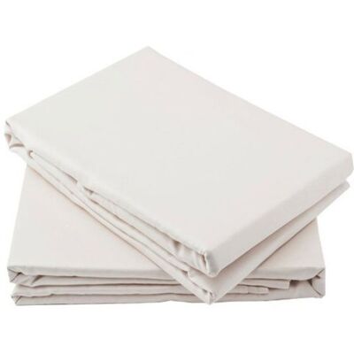 Emma Barclay Drap-housse en percale 180 fils Ivoire – Lit 3/4 Emma Barclay Drap-housse en percale 180 fils Ivoire – Lit 3/4