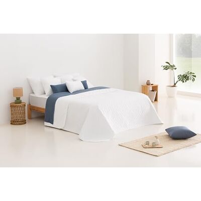 Todocama Etoile Couvre-lit boutis fin avec motif étoiles, pour printemps, été, automne et hiver. 100% microfibre extra douce Housse de lit multifonction pour lit 105-200 x 260 cm Blanc Todocama Etoile Couvre-lit boutis fin avec motif étoiles, pour printemps, été, automne et hiver. 100% microfibre extra douce Housse de lit multifonction pour lit 105-200 x 260 cm Blanc