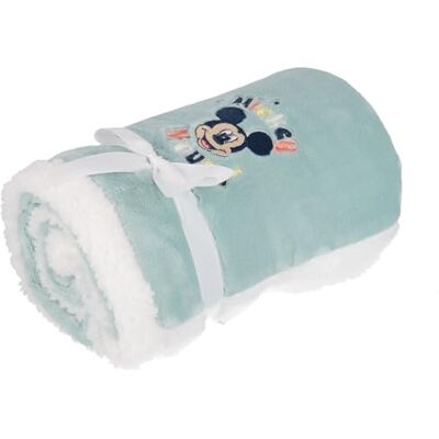 Disney Baby Couverture Plaid Douceur – 75x100 cm – 100% Polyester Moelleux 220 GSM – Modèles Mickey, Minnie, Stitch ou Winnie l'ourson (Vert, Mickey) Disney Baby Couverture Plaid Douceur – 75x100 cm – 100% Polyester Moelleux 220 GSM – Modèles Mickey, Minnie, Stitch ou Winnie l'ourson (Vert, Mickey)