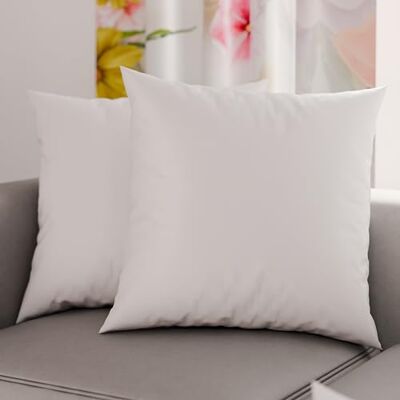 PETTI Artigiani Italiani Paire de taies d'oreiller 50 x 50 cm en microfibre, coussins d'ameublement, canapé, 2 housses de coussin, taie d'oreiller couleur unie blanche, 100% fabriquée en Italie PETTI Artigiani Italiani Paire de taies d'oreiller 50 x 50 cm en microfibre, coussins d'ameublement, canapé, 2 housses de coussin, taie d'oreiller couleur unie blanche, 100% fabriquée en Italie