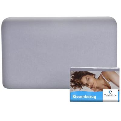 Third of Life Taie d'oreiller 40 x 25 cm, grise, parfaite pour les coussins de voyage VOLAR (double jersey), infroissable et passe au sèche-linge, housse de coussin avec fermeture éclair, certifiée Oeko-Tex Third of Life Taie d'oreiller 40 x 25 cm, grise, parfaite pour les coussins de voyage VOLAR (double jersey), infroissable et passe au sèche-linge, housse de coussin avec fermeture éclair, certifiée Oeko-Tex