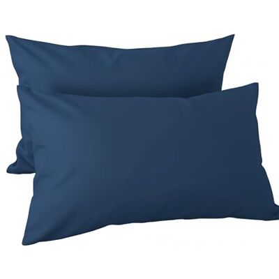 H HANSEL HOME Lot de 2 taies d'oreiller 45 x 90 cm pour coussin de lit en 100 % microfibre avec fermeture éclair, housse de coussin souple et transparent – Bleu marine H HANSEL HOME Lot de 2 taies d'oreiller 45 x 90 cm pour coussin de lit en 100 % microfibre avec fermeture éclair, housse de coussin souple et transparent – Bleu marine