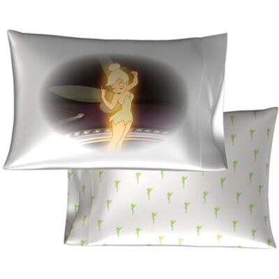 Franco Collectibles Lot de 2 taies d'oreiller en satin soyeux Fée Clochette 50,8 x 76,2 cm pour cheveux et peau (produit sous licence officielle) Franco Collectibles Lot de 2 taies d'oreiller en satin soyeux Fée Clochette 50,8 x 76,2 cm pour cheveux et peau (produit sous licence officielle)