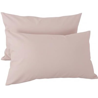 H HANSEL HOME Lot de 2 taies d'oreiller 45 x 70 cm pour coussin de lit en 100 % microfibre avec fermeture éclair, housses de coussin doux et transparent – Rose clair H HANSEL HOME Lot de 2 taies d'oreiller 45 x 70 cm pour coussin de lit en 100 % microfibre avec fermeture éclair, housses de coussin doux et transparent – Rose clair