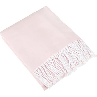 Isadora Paris Jeté de Canapé en Pure Coton Super Doux et léger pour canapé, lit, Couverture Plaid Ultra Luxueux Chaud et Confortable pour Toutes Les Saisons, Plaid Motif Unie Rose Cotton Candy Isadora Paris Jeté de Canapé en Pure Coton Super Doux et léger pour canapé, lit, Couverture Plaid Ultra Luxueux Chaud et Confortable pour Toutes Les Saisons, Plaid Motif Unie Rose Cotton Candy