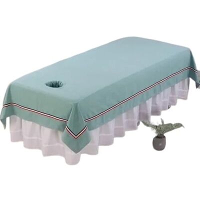 WDSBZNB Parure de lit 5 pièces en coton épais uni pour salon de beauté, couvre-matelas, jeté de lit doux avec ou sans trou (08, 135 x 245 cm, sans trou) WDSBZNB Parure de lit 5 pièces en coton épais uni pour salon de beauté, couvre-matelas, jeté de lit doux avec ou sans trou (08, 135 x 245 cm, sans trou)