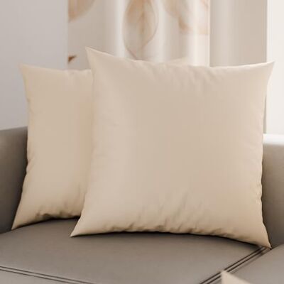 PETTI Artigiani Italiani Paire de taies d'oreiller 60 x 60 cm en microfibre, coussins d'ameublement, canapé, 2 housses de coussin, taie d'oreiller couleur unie, beige, 100% fabriqué en Italie PETTI Artigiani Italiani Paire de taies d'oreiller 60 x 60 cm en microfibre, coussins d'ameublement, canapé, 2 housses de coussin, taie d'oreiller couleur unie, beige, 100% fabriqué en Italie