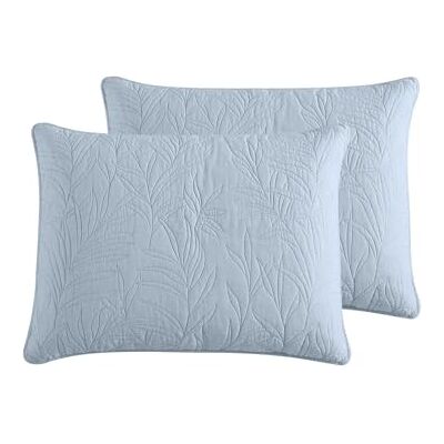 Tommy Bahama Home Costa Sera Collection 100% coton brossé doux, pré-lavé pour plus de douceur, ensemble de 2 taies d'oreiller King size pour décoration de chambre, 53,3 x 94 cm, bleu Tommy Bahama Home Costa Sera Collection 100% coton brossé doux, pré-lavé pour plus de douceur, ensemble de 2 taies d'oreiller King size pour décoration de chambre, 53,3 x 94 cm, bleu