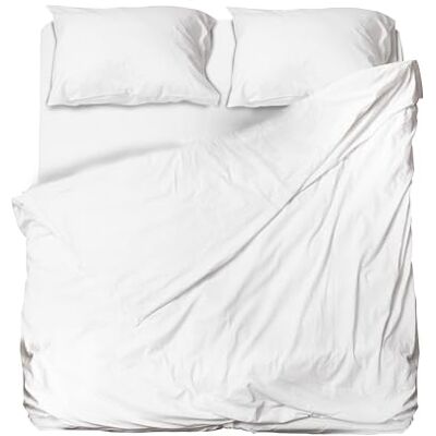 hermet Parure de Lit Double en Microfibre Blanc Drap Plat et Paire de Taies d'Oreiller Winner hermet Parure de Lit Double en Microfibre Blanc Drap Plat et Paire de Taies d'Oreiller Winner