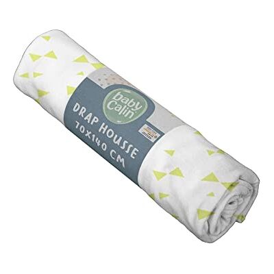 Babycalin Drap Housse Imprimé Nœuds Vert 70 x 140 cm Babycalin Drap Housse Imprimé Nœuds Vert 70 x 140 cm