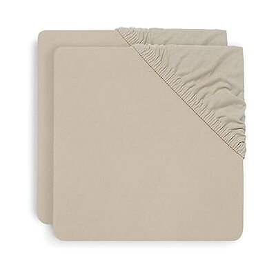 Jollein Lot de 2 draps housses 75x95 cm en Jersey pour tapis de parc Nougat Jollein Lot de 2 draps housses 75x95 cm en Jersey pour tapis de parc Nougat