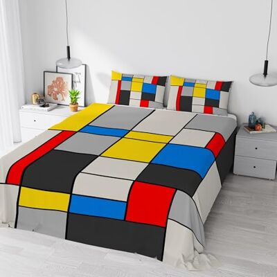 Italian Bed Linen Parure de lit impression numérique rêve d'auteur, couverture totale, fabriquée en Italie, pour lit double, 67 Italian Bed Linen Parure de lit impression numérique rêve d'auteur, couverture totale, fabriquée en Italie, pour lit double, 67