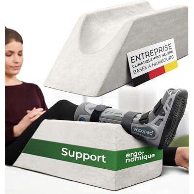 WELL B4 Coussin élévateur de jambes pour maintien de genoux et dos Coussin ergonomique, oreiller de elevation jambes, coussin relève-jambes, repose jambe housse rafraîchissante amovible et lavable WELL B4 Coussin élévateur de jambes pour maintien de genoux et dos Coussin ergonomique, oreiller de elevation jambes, coussin relève-jambes, repose jambe housse rafraîchissante amovible et lavable