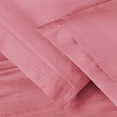 Superior Egyptian Cotton Solid Pillowcases, Standard, Blush, 2-Piece Set Superior Egyptian Cotton Solid Pillowcases, Standard, Blush, 2-Piece Set