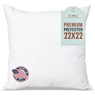 Pillowflex Coussin rembourré en polyester lavable en machine 55 x 55 cm Pillowflex Coussin rembourré en polyester lavable en machine 55 x 55 cm