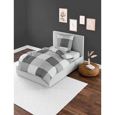 Bierbaum Parure de lit 6277-100% coton renforcé Conçu en Allemagne Argent 15-155 x 220 cm + 80 x 80 cm Taille confortable Bierbaum Parure de lit 6277-100% coton renforcé Conçu en Allemagne Argent 15-155 x 220 cm + 80 x 80 cm Taille confortable