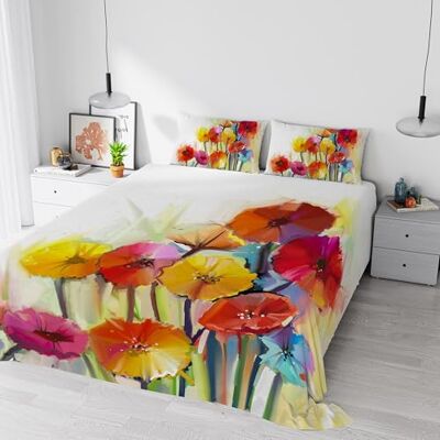 Italian Bed Linen Parure de lit impression numérique rêve d'auteur, couverture totale, fabriquée en Italie, double, 44 Italian Bed Linen Parure de lit impression numérique rêve d'auteur, couverture totale, fabriquée en Italie, double, 44