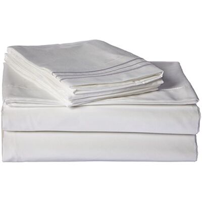 home sweet home collection Sweet Home Collection Supreme Série 1800 Lot de 4 feuilles de lit Egyptian Quality Deep Pocket – Queen, blanc home sweet home collection Sweet Home Collection Supreme Série 1800 Lot de 4 feuilles de lit Egyptian Quality Deep Pocket – Queen, blanc