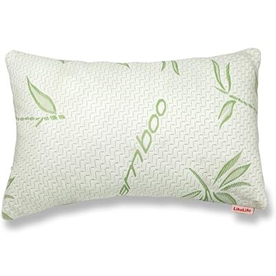 LitaLente Coussin en bambou Oreiller confort bambou Rembourrage en mousse à mémoire de forme 50x60 CM 50 x 70 x 15 cm LitaLente Coussin en bambou Oreiller confort bambou Rembourrage en mousse à mémoire de forme 50x60 CM 50 x 70 x 15 cm