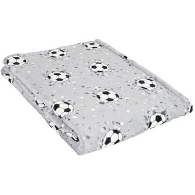 Plaid en peluche de football Bedlam 120cm x 150cm Gris - Plaid Plaid en peluche de football Bedlam 120cm x 150cm Gris - Plaid