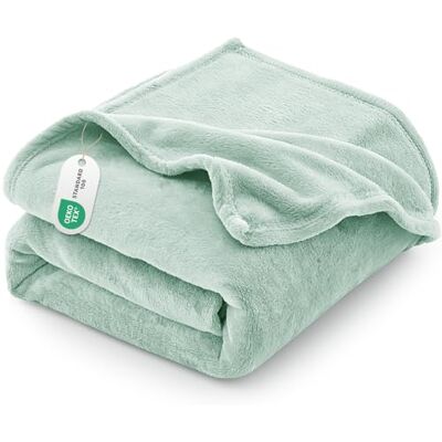 CozyLux Couverture Flanelle 150x200 cm 2 Personnes Grande Taille Jeté Canapé 150x200 cm Chaude et Douce en Peluche Vert Clair CozyLux Couverture Flanelle 150x200 cm 2 Personnes Grande Taille Jeté Canapé 150x200 cm Chaude et Douce en Peluche Vert Clair