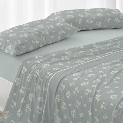 Blanco Draps de Velvelina® Lit de 150 cm (+ dimensions disponibles) Design 006 Couleur eucalyptus (150 x 190/200 cm) Blanco Draps de Velvelina® Lit de 150 cm (+ dimensions disponibles) Design 006 Couleur eucalyptus (150 x 190/200 cm)