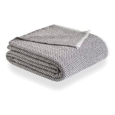 Todocama Couverture en coton - Quatre saisons, écologique, 120x180 gris Todocama Couverture en coton - Quatre saisons, écologique, 120x180 gris