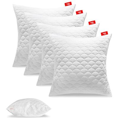 Softimi Lot de 4 coussins matelassés, 70 x 70 cm, hypoallergéniques, anti-acariens, sans odeur, utilisables immédiatement, avec réglage de la dureté (lot de 4 70 x 70 cm) Softimi Lot de 4 coussins matelassés, 70 x 70 cm, hypoallergéniques, anti-acariens, sans odeur, utilisables immédiatement, avec réglage de la dureté (lot de 4 70 x 70 cm)