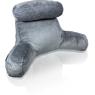 Aidapt Coussin de lecture avec appuie-tête amovible – Coussin de soutien avec accoudoirs, lombaire, dos, repos au lit, jeux vidéo, housse lavable, poignée de transport, coussin pour s'asseoir, mousse Aidapt Coussin de lecture avec appuie-tête amovible – Coussin de soutien avec accoudoirs, lombaire, dos, repos au lit, jeux vidéo, housse lavable, poignée de transport, coussin pour s'asseoir, mousse