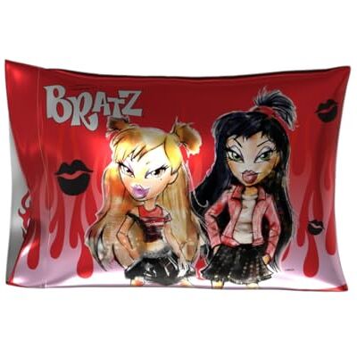 Franco Collectibles Bratz Beauty Taie d'oreiller standard en satin soyeux pour cheveux et peau 50 x 76 cm (produit sous licence officielle) Franco Collectibles Bratz Beauty Taie d'oreiller standard en satin soyeux pour cheveux et peau 50 x 76 cm (produit sous licence officielle)