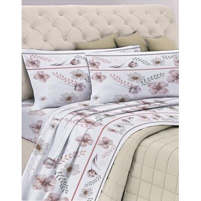 GEMITEX Parure de lit en coton, 100% coton, respirante sans substances nocives, qualité certifiée standard 100 par OEKO-TEX Confiance au textile, 1 place et demie, G21/Rose, conçue en Italie GEMITEX Parure de lit en coton, 100% coton, respirante sans substances nocives, qualité certifiée standard 100 par OEKO-TEX Confiance au textile, 1 place et demie, G21/Rose, conçue en Italie