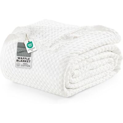 Utopia Bedding Couverture gaufrée en coton 300 g/m² (blanc 228 x 228 cm) Douce, légère et respirante Grande taille Peut superposer n'importe quel lit, pour toutes les saisons Utopia Bedding Couverture gaufrée en coton 300 g/m² (blanc 228 x 228 cm) Douce, légère et respirante Grande taille Peut superposer n'importe quel lit, pour toutes les saisons
