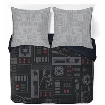 Jay Franco Star Wars Dark Vador Sci-Fi Parure de lit 100 % coton Noir 200 x 200/80 x 80 cm, 3 pièces, produit officiel, lit chambre à coucher, lavable en machine, cadeau Jay Franco Star Wars Dark Vador Sci-Fi Parure de lit 100 % coton Noir 200 x 200/80 x 80 cm, 3 pièces, produit officiel, lit chambre à coucher, lavable en machine, cadeau