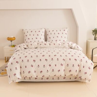 Cotton Market Underzy Parure de lit 2 pièces en microfibre de coton avec fermeture éclair et 1 taie d'oreiller de 70 x 80 cm Cotton Market Underzy Parure de lit 2 pièces en microfibre de coton avec fermeture éclair et 1 taie d'oreiller de 70 x 80 cm