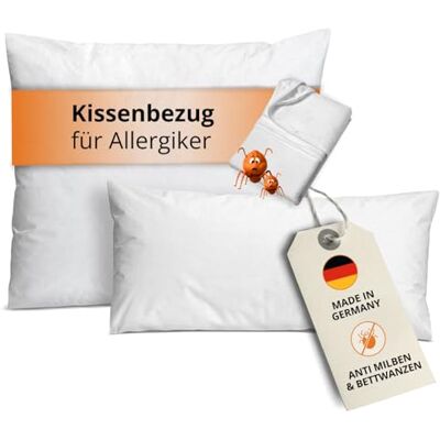 sleepling Housse de coussin anti-acariens 65 x 65 cm, taie d'oreiller pour Protège-oreiller contre les acariens et la poussière domestique, 65 x 65 cm, Evolon Encasing, lavable à 95 °C sleepling Housse de coussin anti-acariens 65 x 65 cm, taie d'oreiller pour Protège-oreiller contre les acariens et la poussière domestique, 65 x 65 cm, Evolon Encasing, lavable à 95 °C