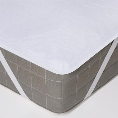 Lavea ® Protège-matelas 220x200 cm, Alèse Imperméable, Respirante en mélange Coton et Polyester, avec 4 Coins Élastiqués, Hypoallergénique, Lavable et Résistante, Blanc Lavea ® Protège-matelas 220x200 cm, Alèse Imperméable, Respirante en mélange Coton et Polyester, avec 4 Coins Élastiqués, Hypoallergénique, Lavable et Résistante, Blanc
