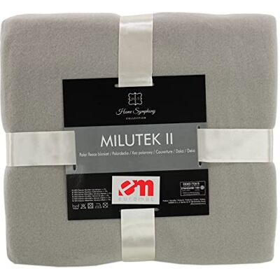 Euromat Couverture polaire douillette pour canapé avec bords cousus (gris clair, 150 x 200 cm) Euromat Couverture polaire douillette pour canapé avec bords cousus (gris clair, 150 x 200 cm)