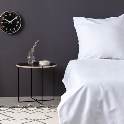Nuit Des Rêves Luxurious Satin Single Fitted Sheet (100 x 200 + 30 cm), 100% coton, 210 fils, blanc Doux et durable, lavable en machine à 30 °C, parfait pour le confort Nuit Des Rêves Luxurious Satin Single Fitted Sheet (100 x 200 + 30 cm), 100% coton, 210 fils, blanc Doux et durable, lavable en machine à 30 °C, parfait pour le confort