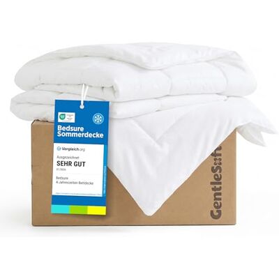 Bedsure Couette d'été légère, 260 x 240 cm, douce, fine et légère, pour l'été, en microfibre respirante Oeko-TEX, pour les personnes allergiques, blanche Bedsure Couette d'été légère, 260 x 240 cm, douce, fine et légère, pour l'été, en microfibre respirante Oeko-TEX, pour les personnes allergiques, blanche