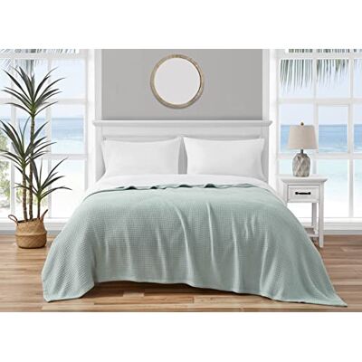 Tommy Bahama Bahama Coast Couverture pour lit double/grand lit Bleu turquoise Tommy Bahama Bahama Coast Couverture pour lit double/grand lit Bleu turquoise